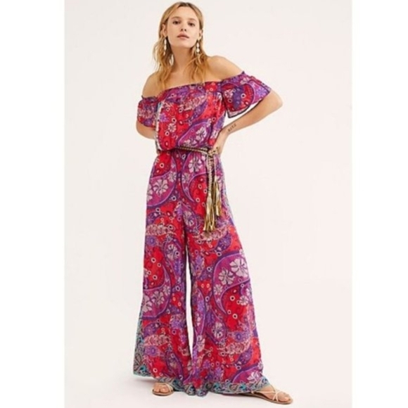 Free People Carmen Print Jumpsuit Size Small - Picture 2 of 12